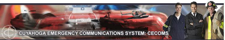 Cuyahoga Emergency Communications System: CECOMS banner