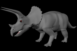 3D model of a triceratops