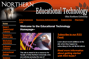 Educational Technology at Ohio Northern University Website