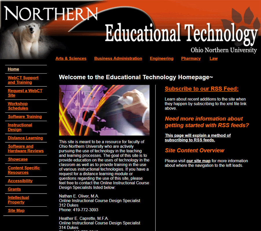 ONU Educational Technology Website